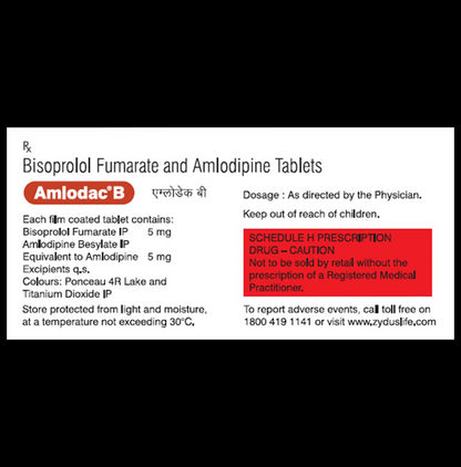 Amlodac B 5mg/5mg Tablet