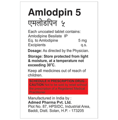 Amlodpin 5mg Tablet