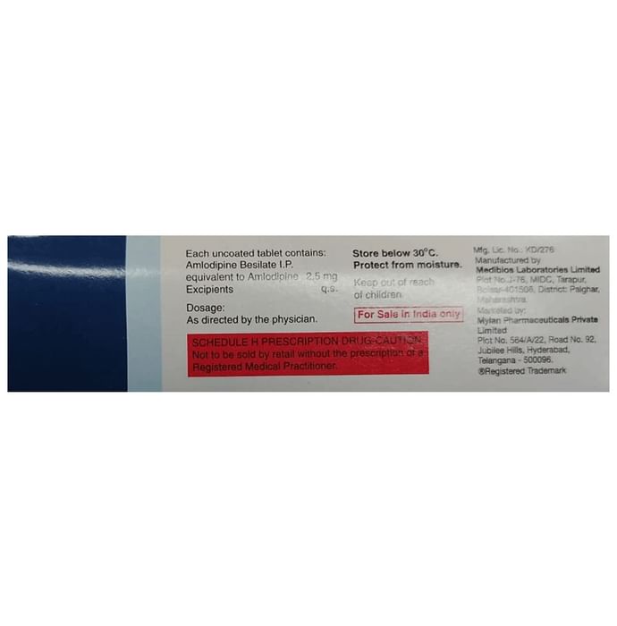 Amlogard 2.5mg Tablet