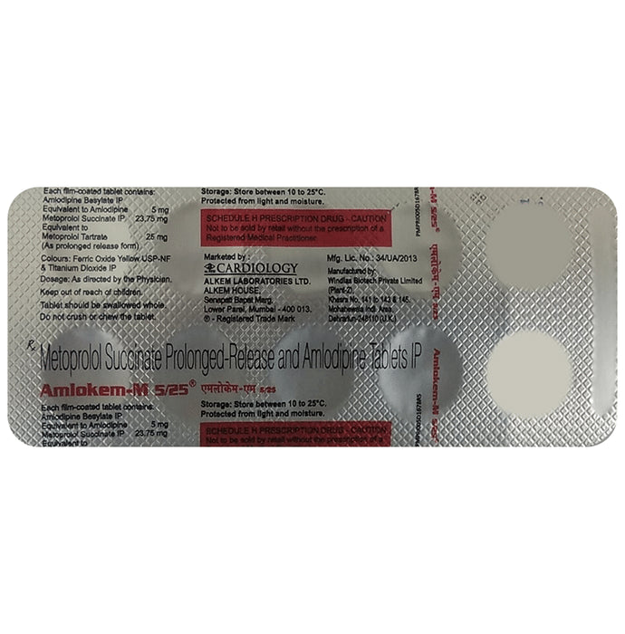 Amlokem M 5mg/25mg Tablet