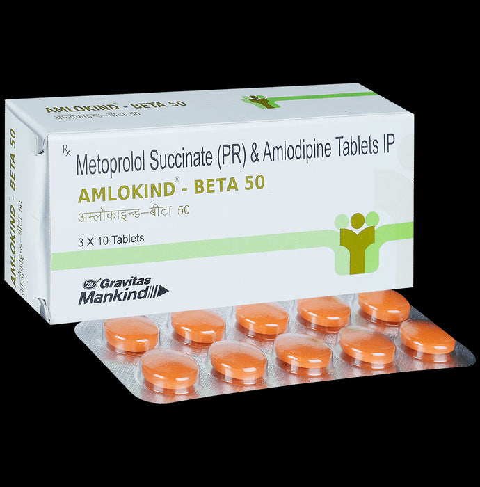 Amlokind-Beta 50 Tablet PR - Classic Derma