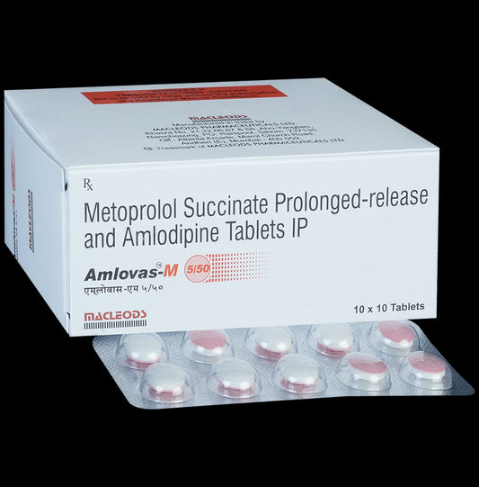 Amlovas-M 5/50 Tablet PR - Classic Derma