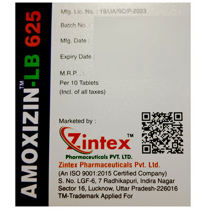 Amoxizin-LB 625 Tablet