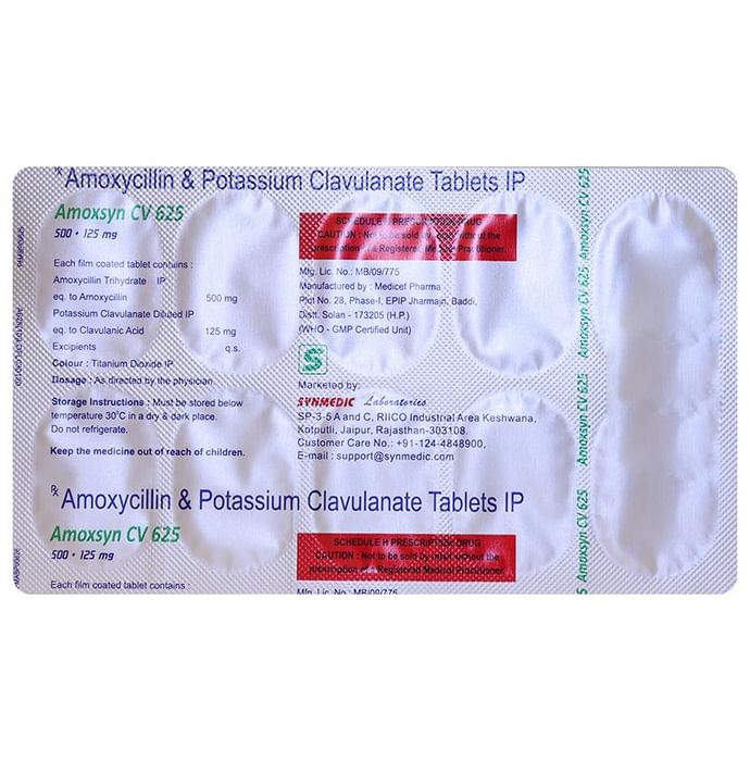 Amoxsyn CV 625 Tablet - Classic Derma