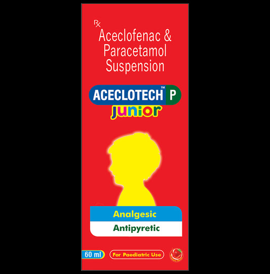 Aceclotech P Junior Oral Suspension Strawberry - Classic Derma