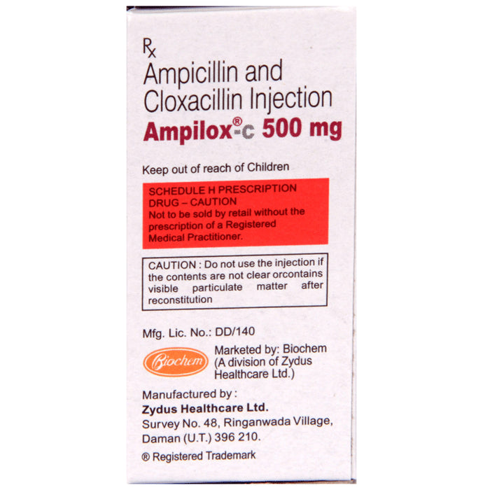 Ampilox C 500 mg/500 mg Injection