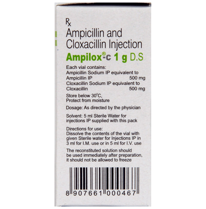 Ampilox C DS 500 mg/500 mg Injection