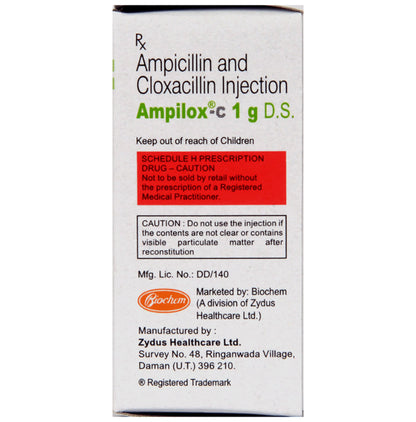 Ampilox C DS 500 mg/500 mg Injection