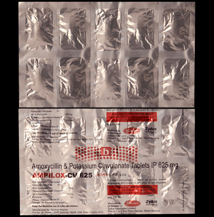 Ampilox CV 500mg/125mg Tablet - Classic Derma