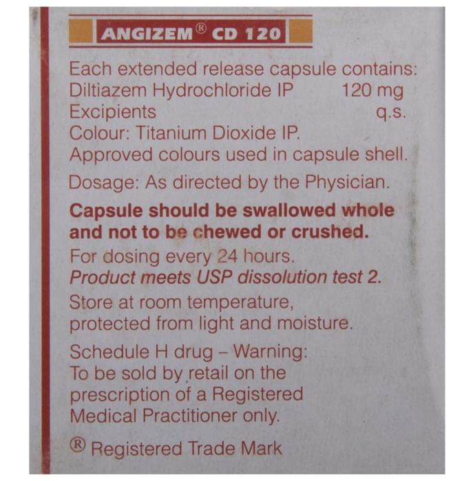 Angizem CD 120 Capsule ER