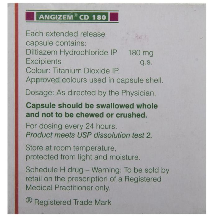 Angizem CD 180 Capsule ER