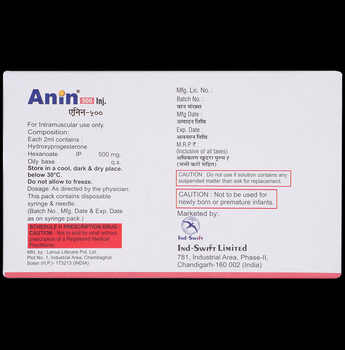 Anin 500mg Injection