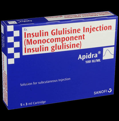 Apidra 100IU Cartridge (3ml Each)