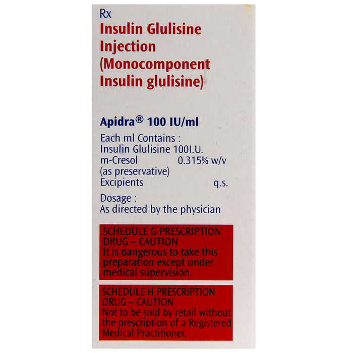 Apidra 100IU/ml Solution for Injection