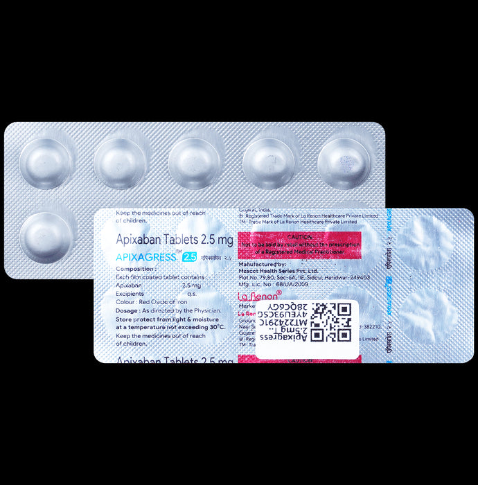 Apixagress 2.5mg Tablet - Classic Derma