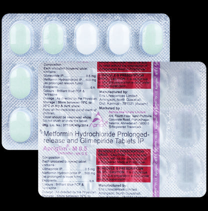 Apriglim-M 0.5 Tablet PR - Classic Derma