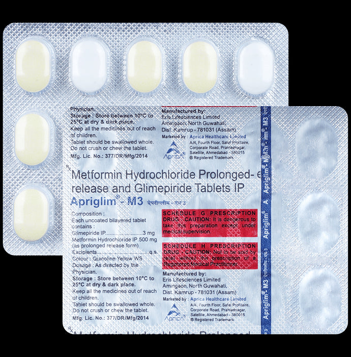 Apriglim-M 3 Tablet PR - Classic Derma