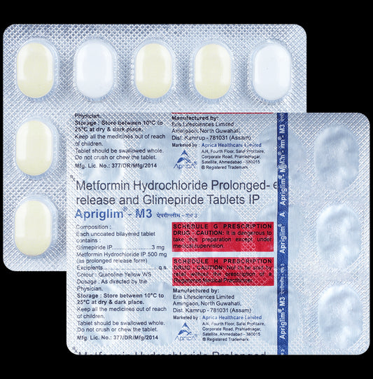 Apriglim-M 3 Tablet PR - Classic Derma