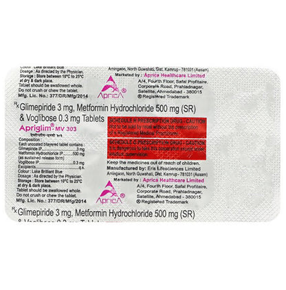 Apriglim-MV 303 Tablet SR - Classic Derma