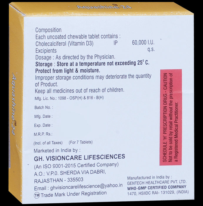 Aquashine 24 Tablet