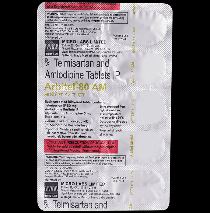 Arbitel-80 AM Tablet