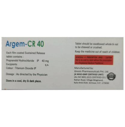 Argem-CR 40 Tablet