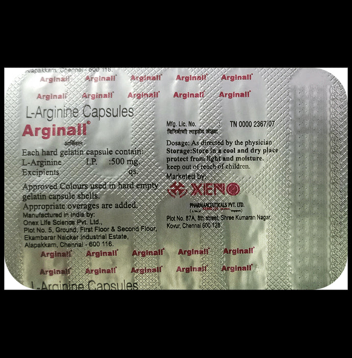 Arginall 500mg Capsule - Classic Derma