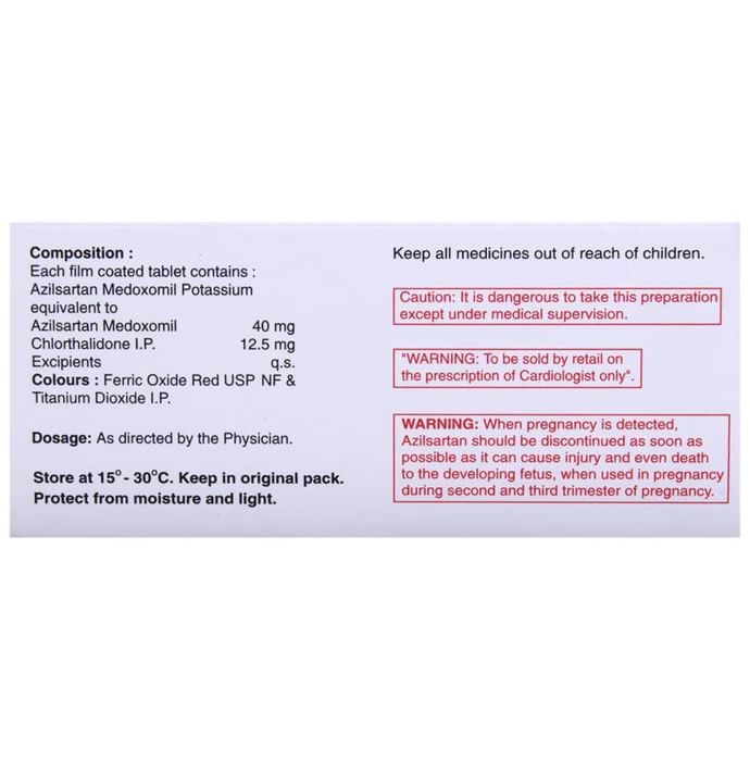 Asar-CT 40/12.5 Tablet