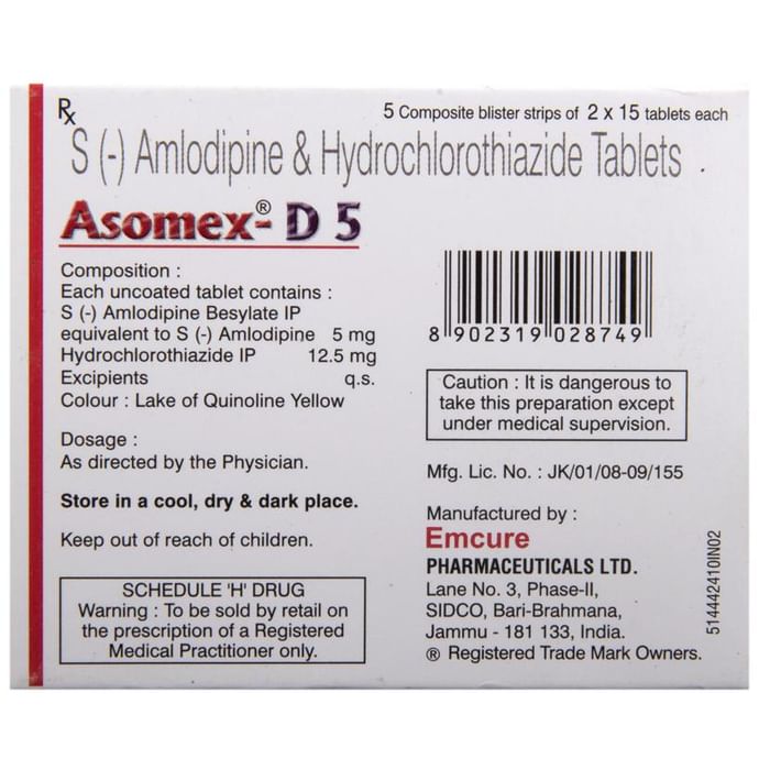 Asomex-D 5 Tablet