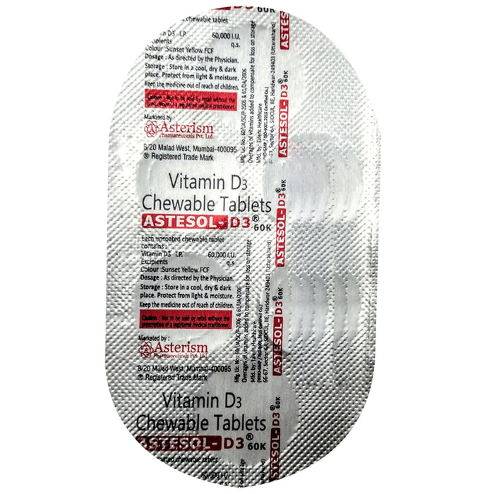 Astesol-D3 60K Chewable Tablet