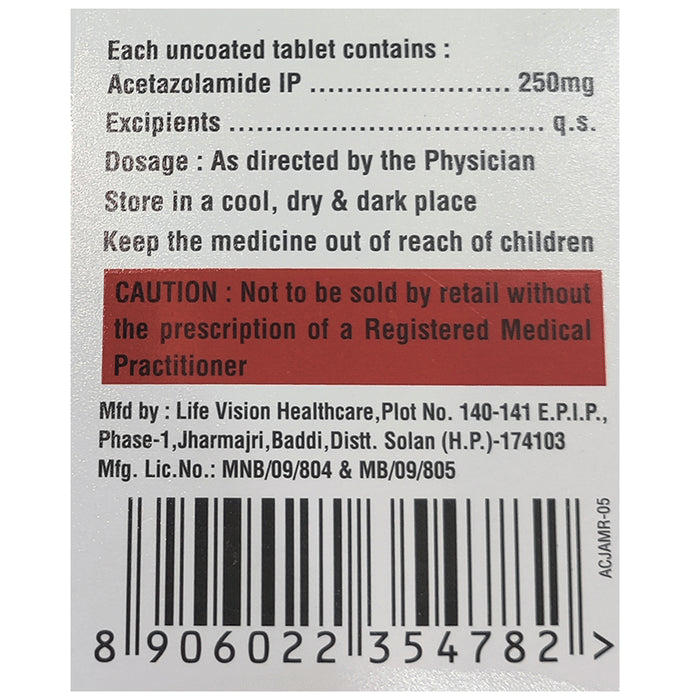 Acetazo 250 Tablet