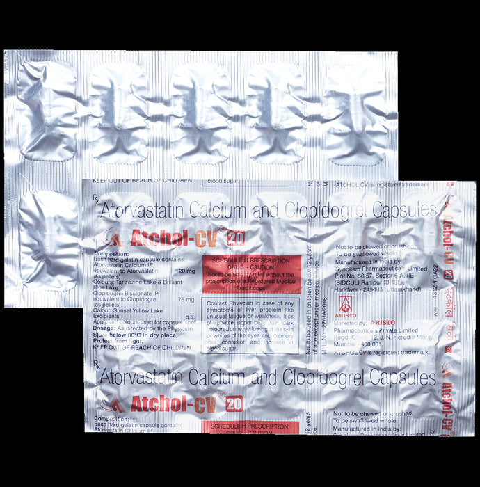 Atchol CV 20mg/75mg Capsule - Classic Derma