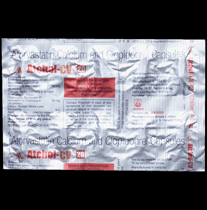 Atchol CV 20mg/75mg Capsule
