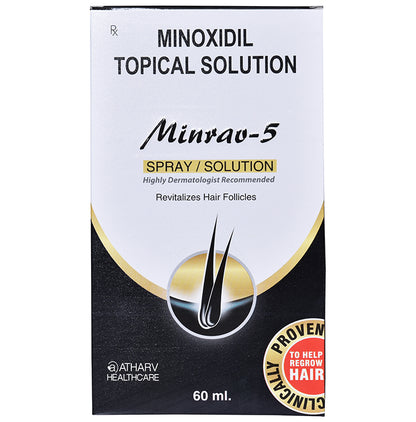 Atharv Healthcare Minrav 5 Minoxidil 5% Topical Solution - Classic Derma