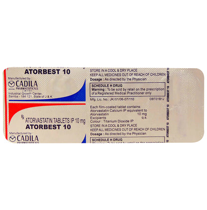Atorbest 10 Tablet