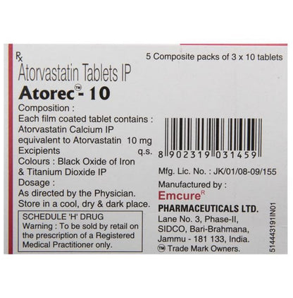 Atorec 10 Tablet
