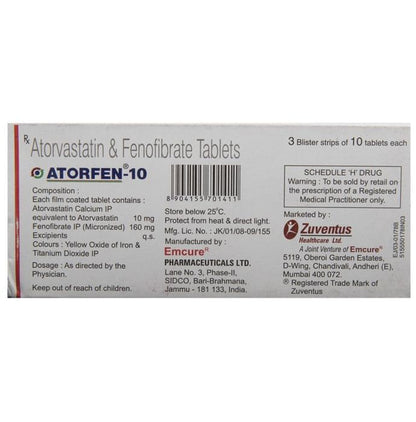 Atorfen 10 Tablet