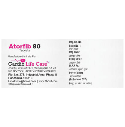 Atorfib 80mg Tablet