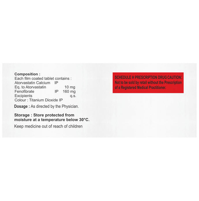 Atorfib F 10mg/160mg Tablet