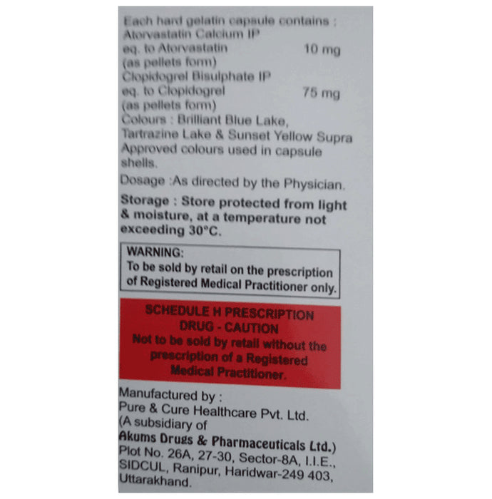 Atorlin CV 10 Capsule