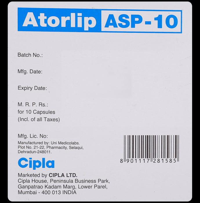 Atorlip-ASP 10 Capsule