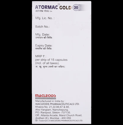 Atormac Gold 20 Capsule