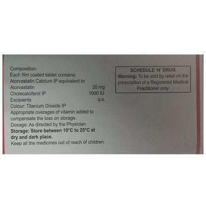 Atorsave D 20 Tablet