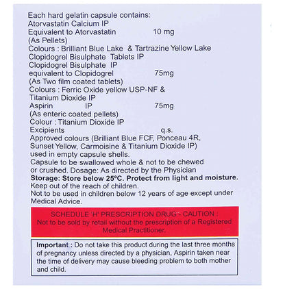 Atorsave Gold 75mg/10mg/75mg Capsule