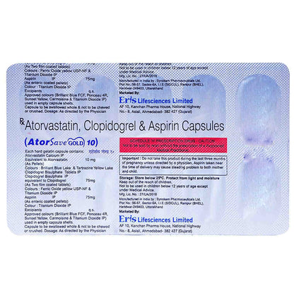 Atorsave Gold 75mg/10mg/75mg Capsule