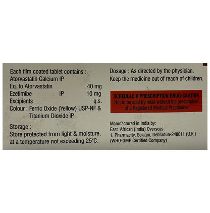 Atorva E 40 Tablet