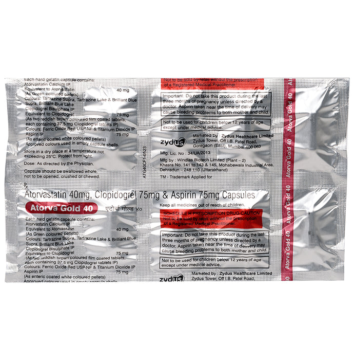 Atorva Gold 40 Capsule