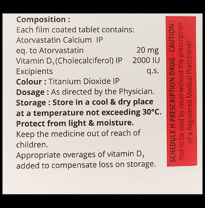 Atorvastat 20D Tablet