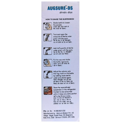 Augsure-DS Oral Suspension Vanilla