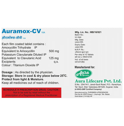 Auramox-CV 10A Tablet